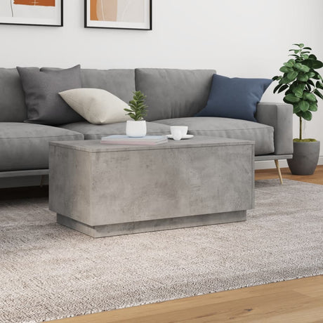 Coffee Table With Led Lights 90X50X40 Cm