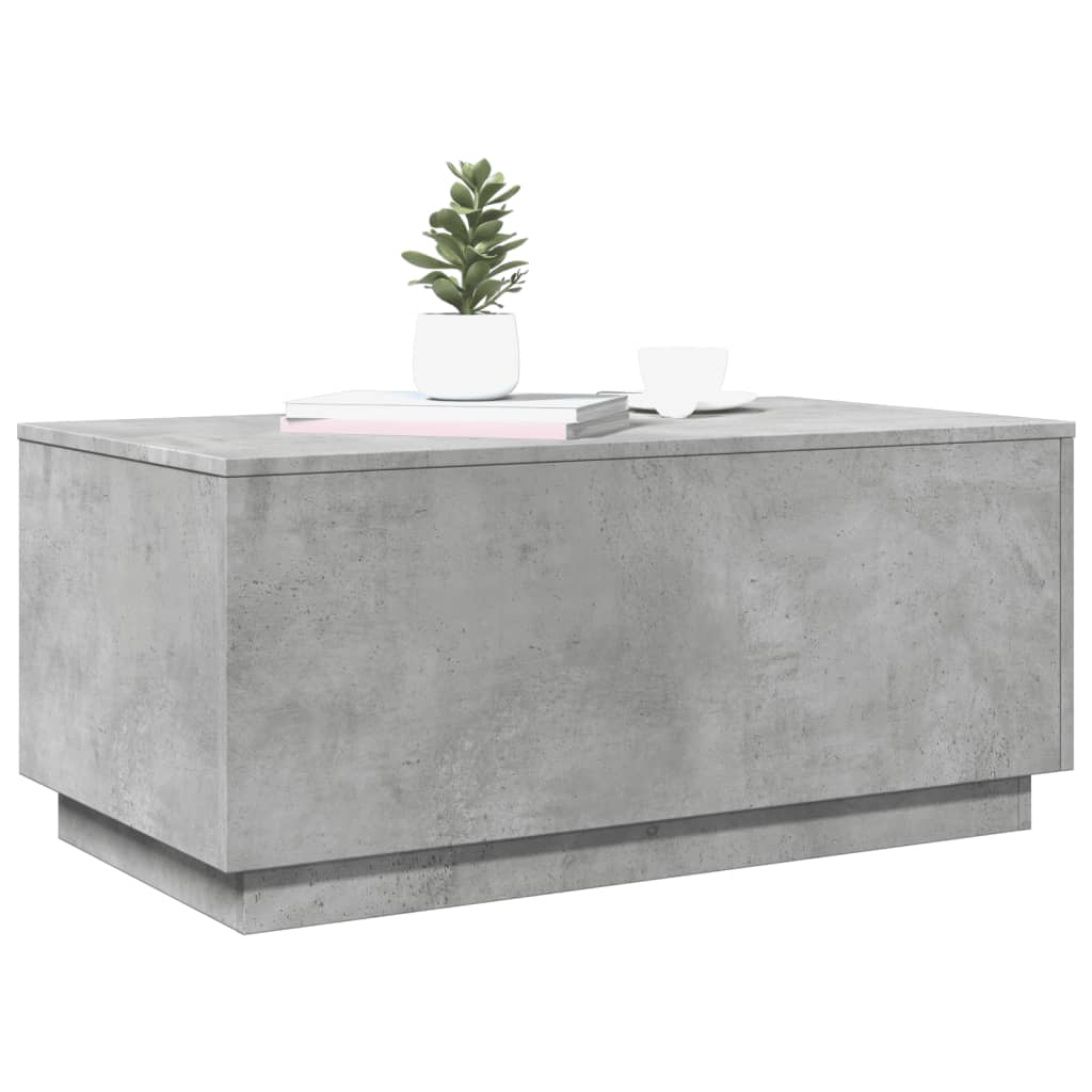 Coffee Table With Led Lights 90X50X40 Cm