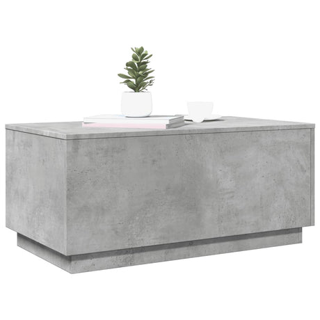 Coffee Table With Led Lights 90X50X40 Cm