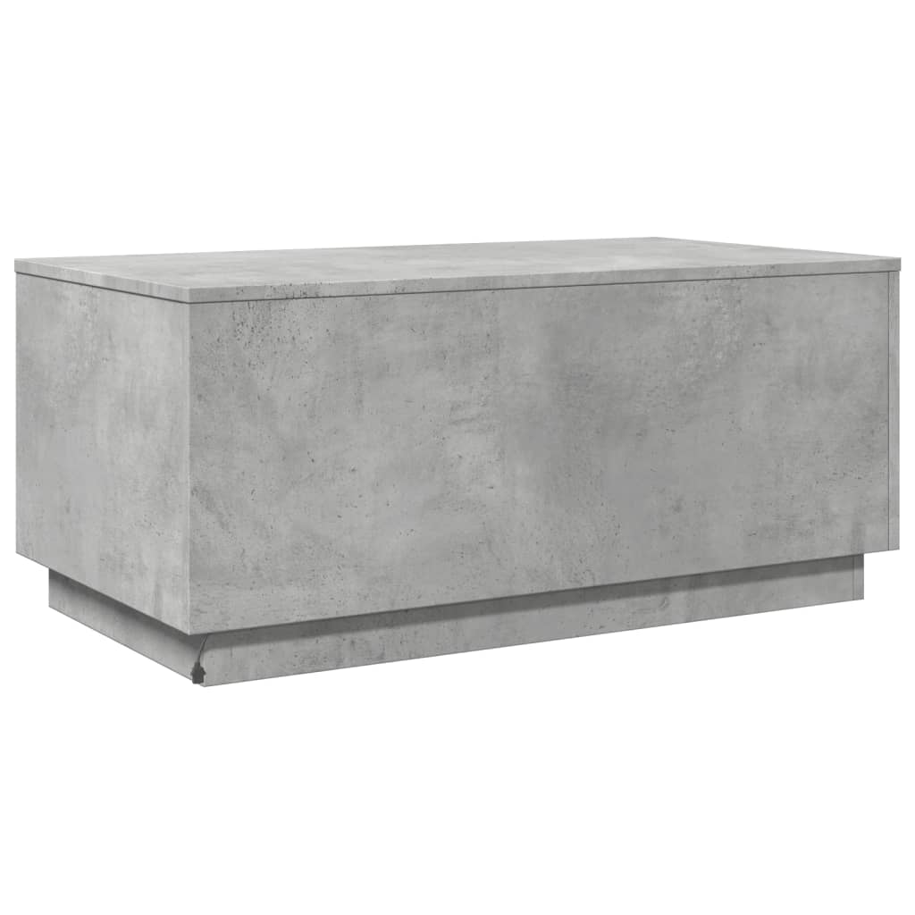 Coffee Table With Led Lights 90X50X40 Cm
