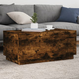 Coffee Table With Led Lights 90X50X40 Cm
