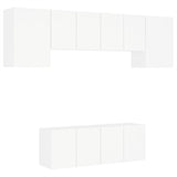 6 Piece Tv Wall Units Engineered Wood