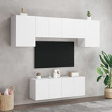 6 Piece Tv Wall Units Engineered Wood