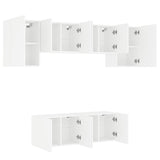 6 Piece Tv Wall Units Engineered Wood