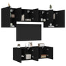 6 Piece Tv Wall Units Engineered Wood
