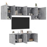 6 Piece Tv Wall Units Engineered Wood