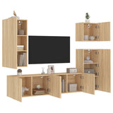 5 Piece Tv Wall Units Engineered Wood