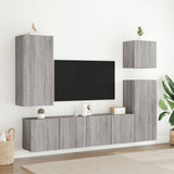 5 Piece Tv Wall Units Engineered Wood