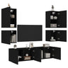 6 Piece Tv Wall Units Engineered Wood