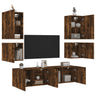 6 Piece Tv Wall Units Engineered Wood