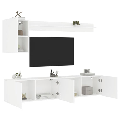 5 Piece Tv Wall Units Engineered Wood