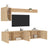 5 Piece Tv Wall Units Engineered Wood