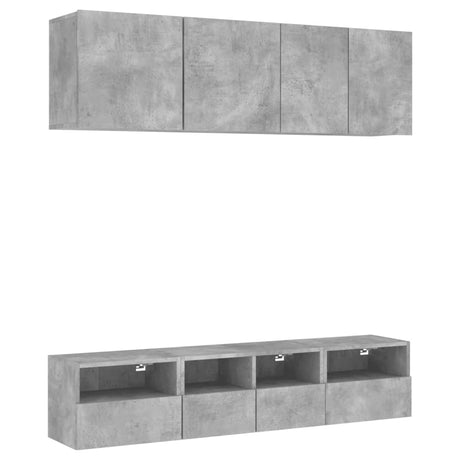 5 Piece Tv Wall Units Engineered Wood