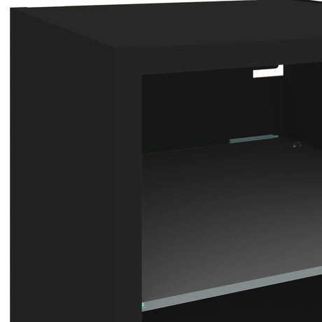 7 Piece Tv Wall Units With Led Engineered Wood