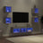 7 Piece Tv Wall Units With Led Engineered Wood