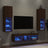 5 Piece Tv Wall Units With Led Engineered Wood