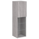 4 Piece Tv Wall Units With Led Engineered Wood