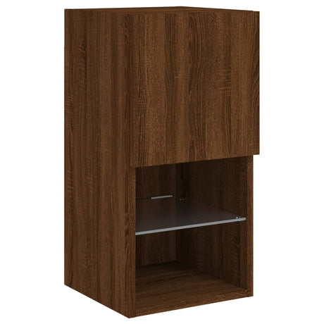 4 Piece Tv Wall Units With Led Engineered Wood