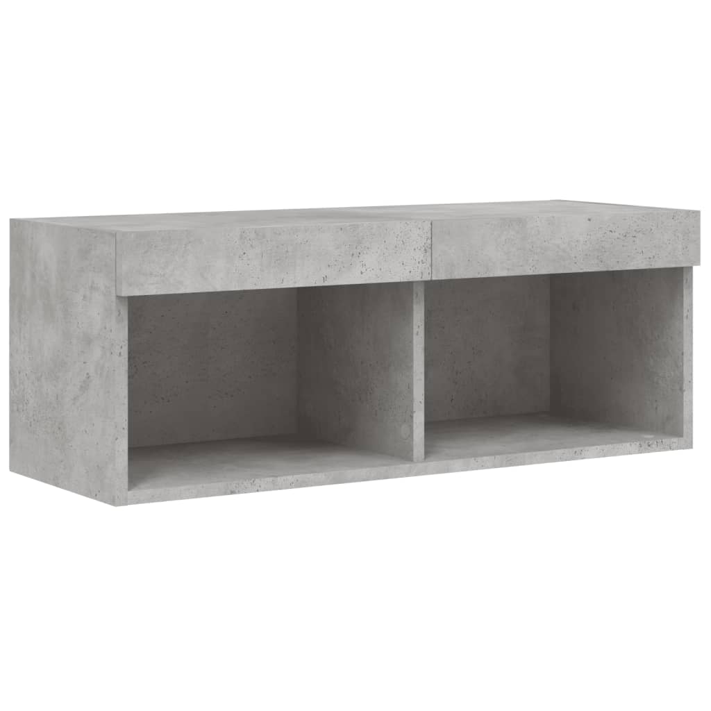 8 Piece Tv Wall Units With Led Engineered Wood