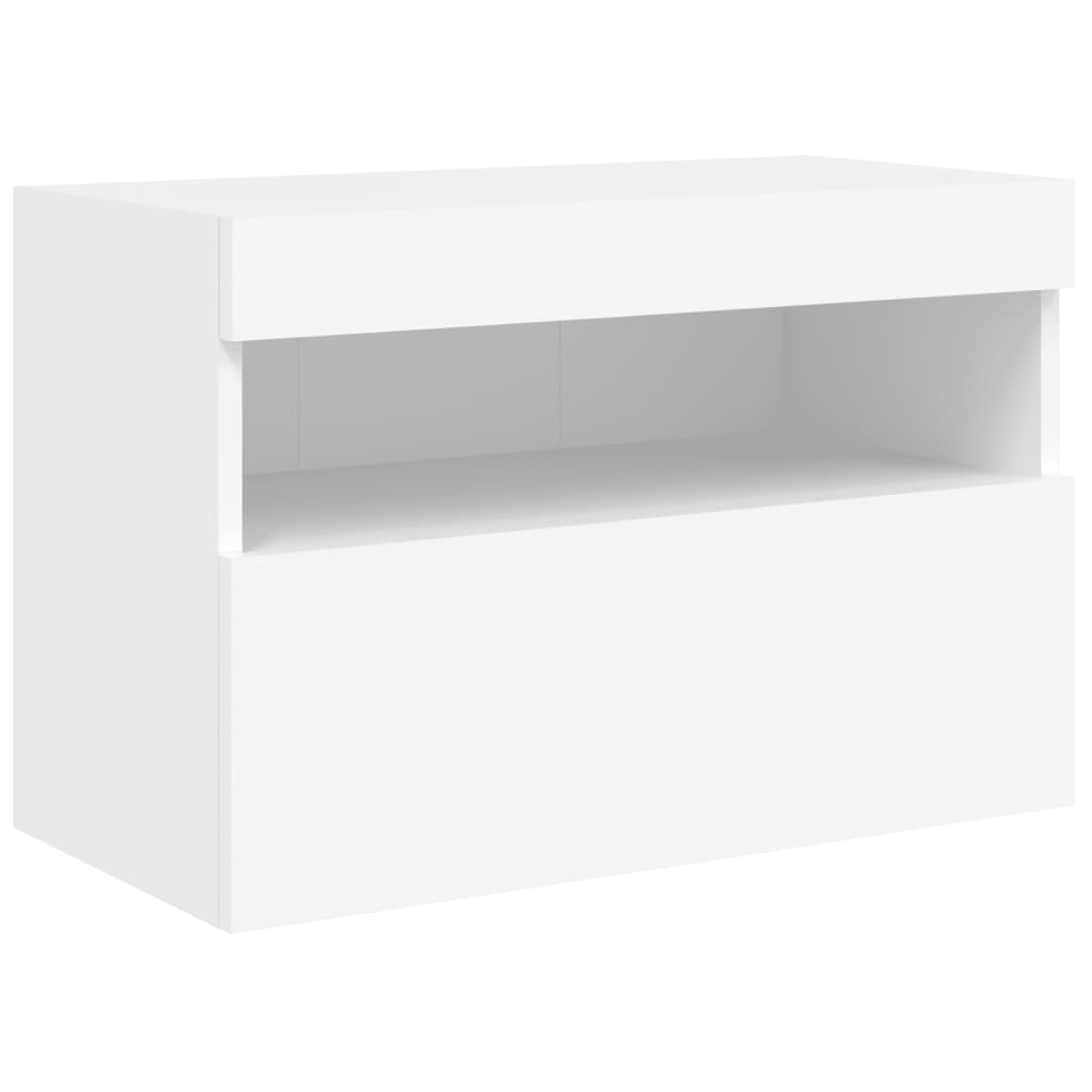 6 Piece Tv Wall Units With Led Engineered Wood