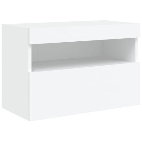 6 Piece Tv Wall Units With Led Engineered Wood