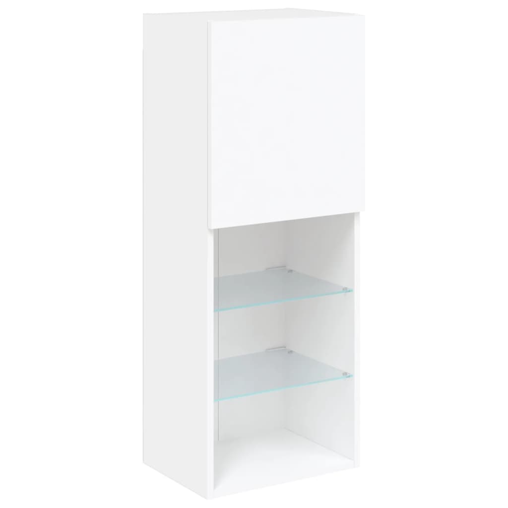 6 Piece Tv Wall Units With Led Engineered Wood