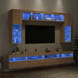 8 Piece Tv Wall Cabinet Set With Led Lights