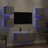 6 Piece Tv Wall Units With Led Engineered Wood