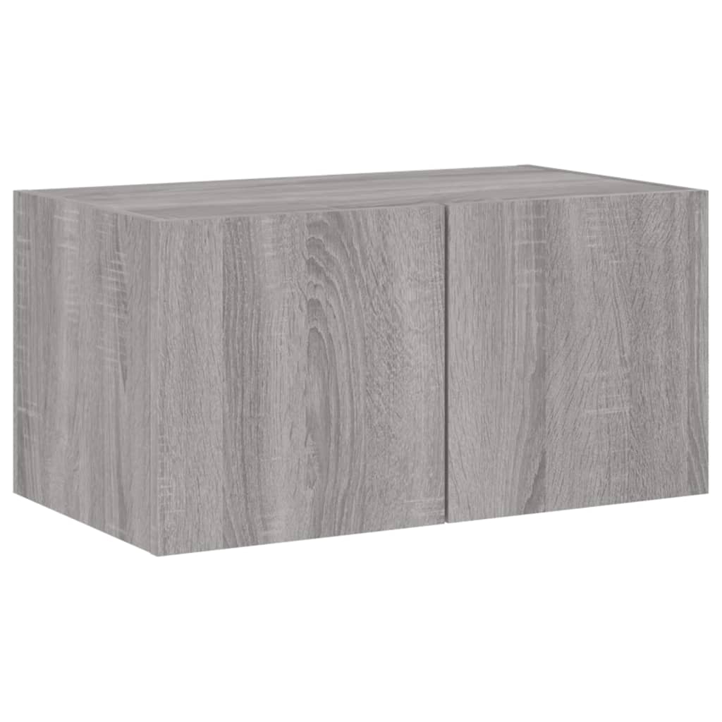 5 Piece Tv Wall Units With Led Engineered Wood