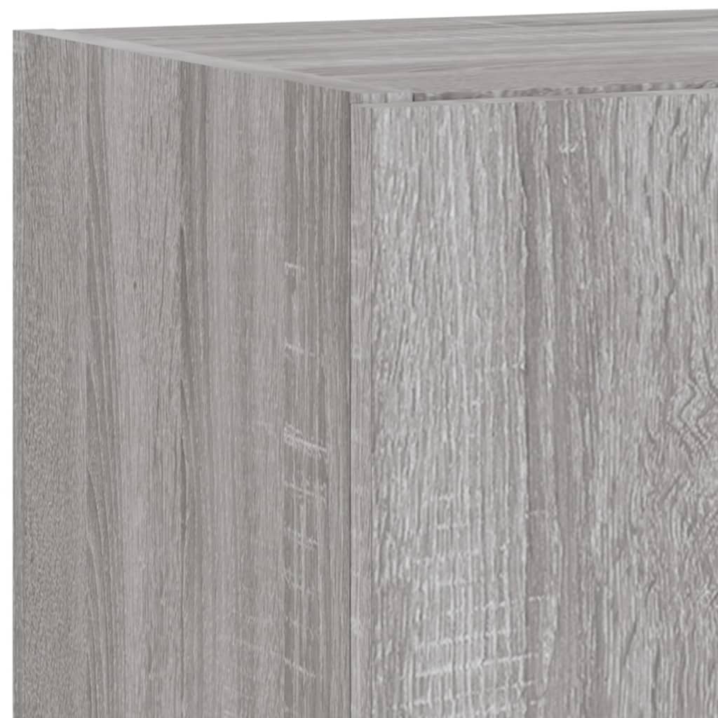 5 Piece Tv Wall Units With Led Engineered Wood