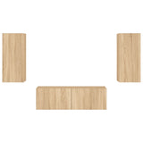3 Piece Tv Wall Cabinets With Led Lights