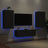 3 Piece Tv Wall Cabinets With Led Lights