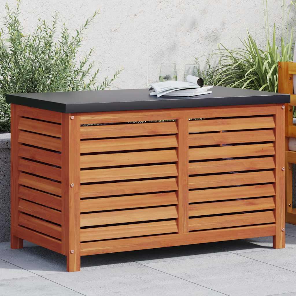 Garden Storage Box Solid Eucalyptus Wood