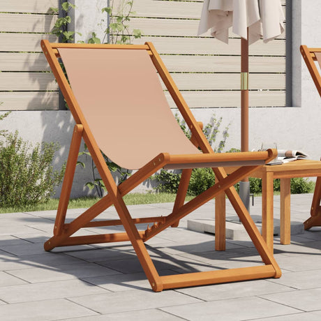 Folding Beach Chairs 2 Pcs White Fabric