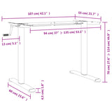 Standing Desk Frame (94-135)X60X(70-114) Cm Steel