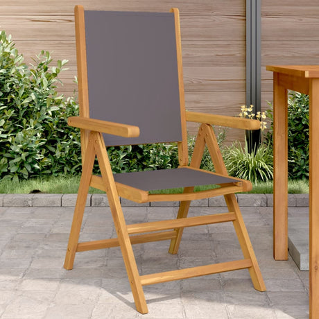 Garden Chairs 2 Pcs Solid Wood Acacia And Fabric