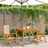 Garden Chairs 2 Pcs Solid Wood Acacia And Fabric