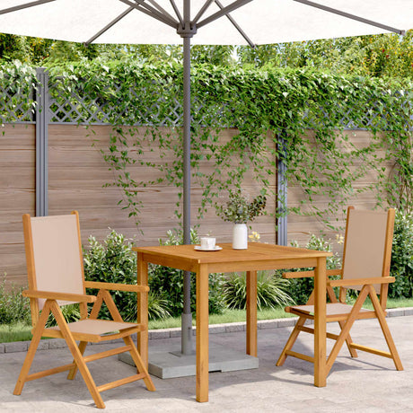 Garden Chairs 2 Pcs Solid Wood Acacia And Fabric