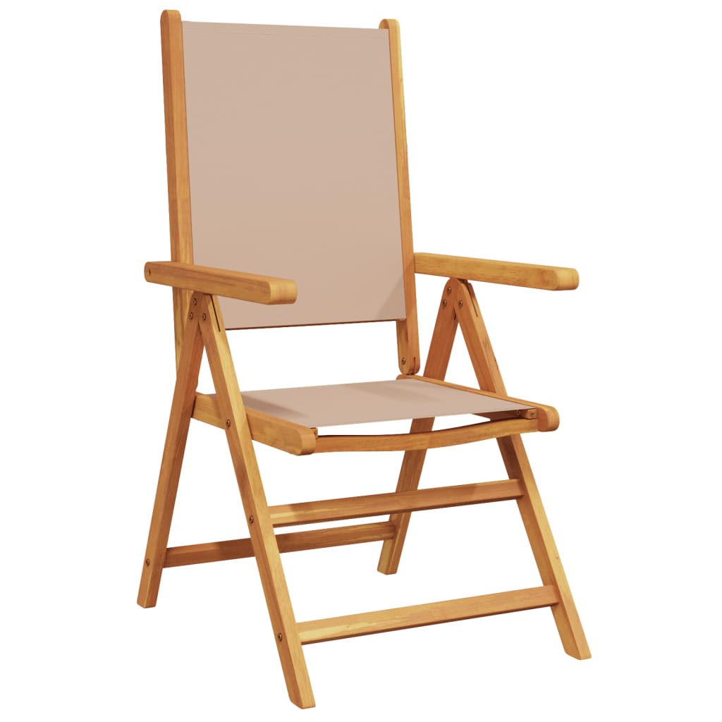 Garden Chairs 2 Pcs Solid Wood Acacia And Fabric