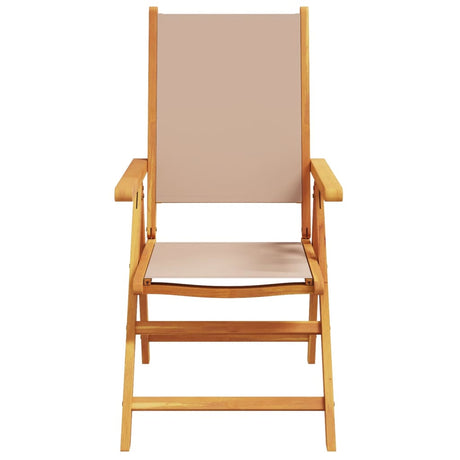 Garden Chairs 2 Pcs Solid Wood Acacia And Fabric