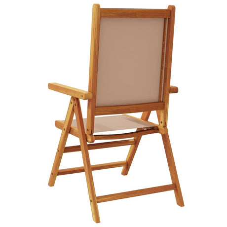 Garden Chairs 2 Pcs Solid Wood Acacia And Fabric