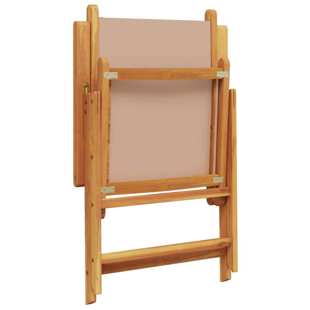 Garden Chairs 2 Pcs Solid Wood Acacia And Fabric