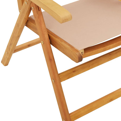 Garden Chairs 2 Pcs Solid Wood Acacia And Fabric