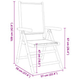 Garden Chairs 2 Pcs Solid Wood Acacia And Fabric