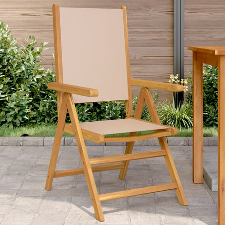 Garden Chairs 2 Pcs Solid Wood Acacia And Fabric