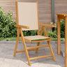 Garden Chairs 2 Pcs Solid Wood Acacia And Fabric