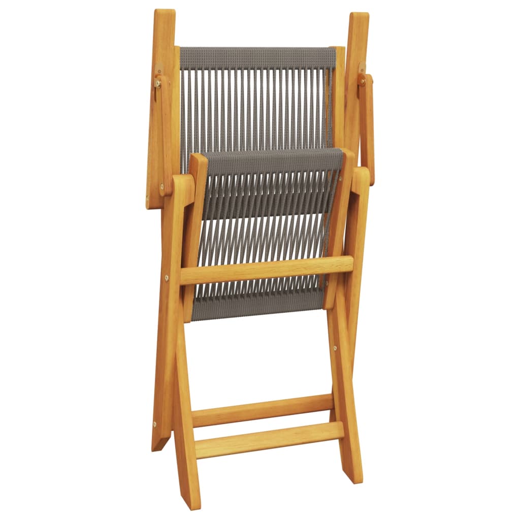 Garden Chairs 2 Pcs Solid Wood Acacia And Polypropylene