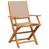 Garden Chairs 2 Pcs Solid Wood Acacia And Fabric