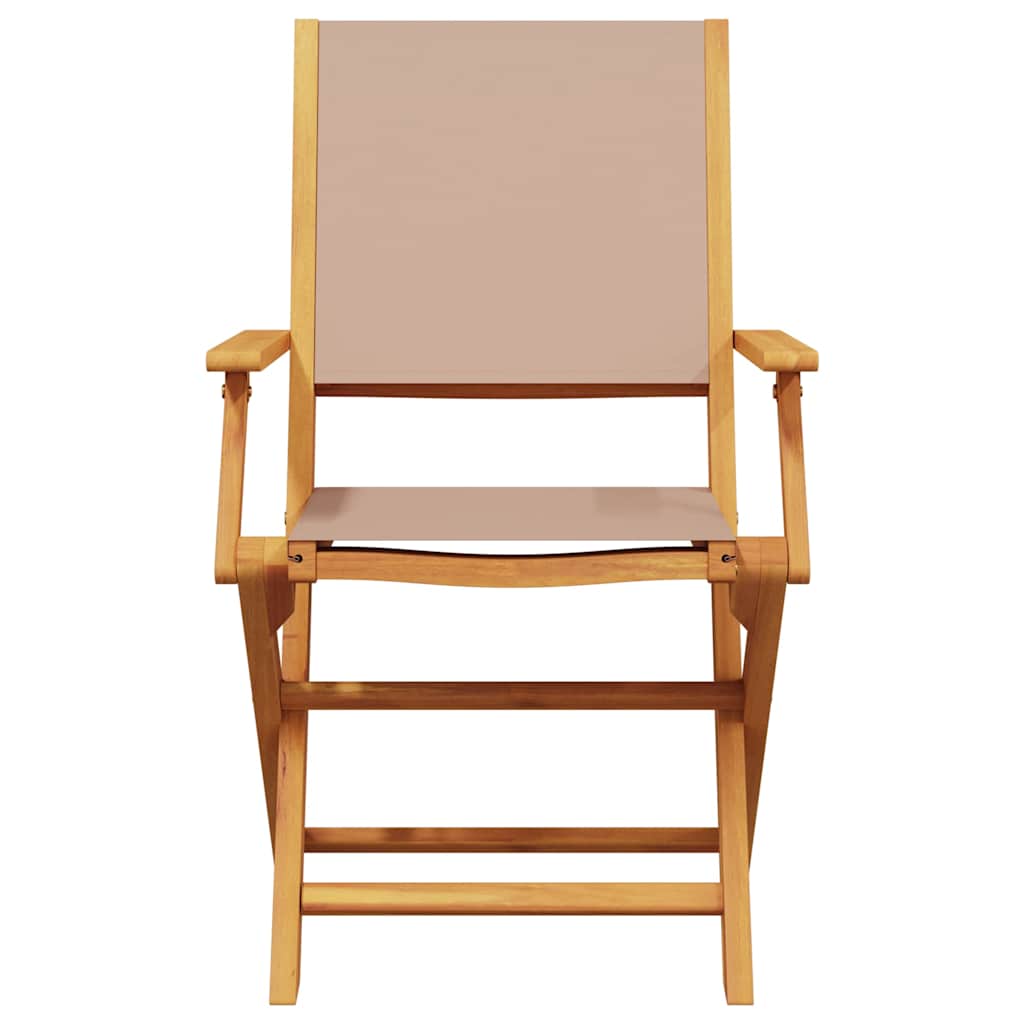 Garden Chairs 2 Pcs Solid Wood Acacia And Fabric