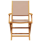 Garden Chairs 2 Pcs Solid Wood Acacia And Fabric